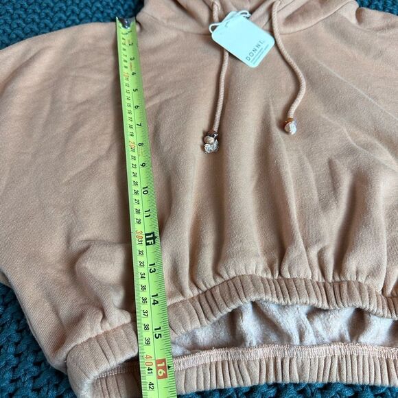 NWT DONNI. Cropped Hoodie - Brown - XS - Picture 4 of 7
